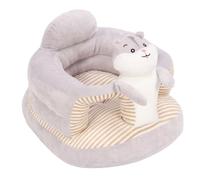 Pilipane Siège de Soutien pour bébé Mignon Dessin animé Velours Infantile Assis Chaise Douce Apprentissage Assis Chaise Stable canapé Chaise pour bébés Tout-Petits 52 x 45 x 36 cm (Hamster Gris)