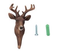 Pilipane Sika - crochet mural simple tête de cerf, Style rétro, détails réalistes, crochet pour manteau et chapeau en forme d'animal, pour entrée, bureau, hôtel