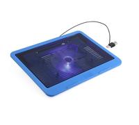 Pilipane Stand de Refroidissement de padrage de Refroidisseur d'ordinateur Portable avec Conception Ergonomique de Grande Fan Super silencieuse pour 14 Pouces ou Moins Le carnet Noir Bleu (Bleu)