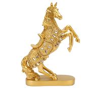 Pilipane Statue de Cheval en résine dorée, Sculpture pour la Maison, Le Bureau, décoration Feng Shui, Bonne Fortune, Art pour Salon, Bureau, Chambre à Coucher, 14,1 x 8,9 x 3,1 Pouces