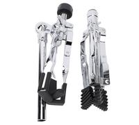 Pilipane Support de caisse claire pliable, double support, hauteur réglable, portable, pour les performances en direct, les répétitions en studio, en acier inoxydable, 55 à 60 cm