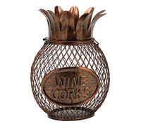 Pilipane Support décoratif en liège pour vin, métal Creux, Robuste, Durable, Bien Fait, Style rétro, présentoir en liège, Artisanat d'art pour Salon, Bureau, Fer 16x11.5x11.5cm