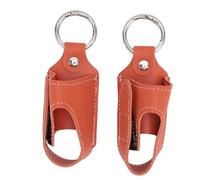 Pilipane Support pour inhalateur d'asthme, étui de Transport en Cuir PU, Fermeture à Boucle sécurisée, Conception à Clip pour Les Patients asthmatiques, Paquet de 2 (Orange)
