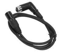 Pilipane XLR mâle à femme câble à 90 degrés Adaptateur de coude Balance Balanced Microphone Cordon avec boîtier en métal et double blindage pour mélanger la console en haut-parleur actif
