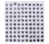 Pilipane Yeux de Poisson,100pcs Yeux de leurre de pêche 3D, ovales réalistes Faux leurre de pêche Autocollant Oeil Accessoires de pêche 6mm pour Faire des appâts de pêche Mouches banderoles(Argent)