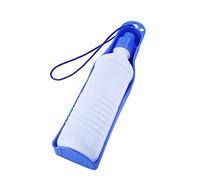 Pilipanev2j-06 Bouteille d'eau portable pour chien avec distributeur de nourriture pour animaux de compagnie, fontaine, pour promenades, randonnées, camping, rose, rouge, bleu, 250 ml, 500 ml