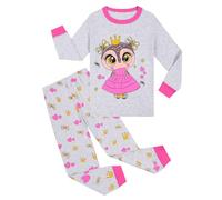 Pilipulu Pyjama Filles Coton Fluorescent Licorne Chat Hibou Cerf Manches Longues Automne Hiver 6 Ans