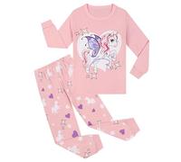 Pilipulu Pyjama Filles Coton Fluorescent Licorne Chat Hibou Cerf Manches Longues Automne Hiver 7 Ans