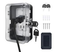 PILISPARK Boîte de verrouillage de prise de courant à l'épreuve des enfants avec 2 clés durables - Couvercle de sécurité robuste pour protéger les bébés, installation sans outils, plus d'espace pour