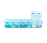 Pill Box 7 Day, Compact Daily Dispenser for Fish Oil and Supplements