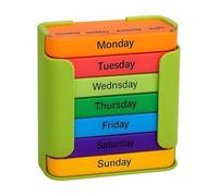 Pill Box - ABS, 4,72 x 4,53 x 1,97 in Tablets Holder Weekly Organizer | Compact Medication Storage Case, Travel-Friendly Pill Organizer For Home, Hospital, Daily Use, Travel