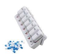 Pill Box - pill box portable medicine conteneur distributeur | Portable Medicine Container Distributeur de stockage | Weekly Pills Case for Daily Supplements Fish Oil Purse Medication