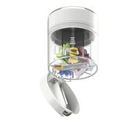 Pill Case, Portable Pill Container, 7 Compartments with Built-In Cutter, Compact Pocket-Sized Medicine Organizer for Purse, Pocket, Camping, Family, Travel, 1.97x1.97x2.76 Inches