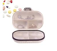Pill Case Purse, Portable Compact Organizer, 7-Compartment Dispenser, Secure Closure, Travel Friendly, 1 Piece, Large And Small, Ideal For Medication Supplements And Fish Oil