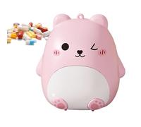 Pill Case - Travel Pill Dispenser Storage Box | Bear Multi-Compartment Storage Container For Women Kids Pocket Purse Office School Gym Outdoor Camping Fitness Supplement