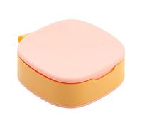 Pill Container Box - 4 Compartment Medication Organizer Case, Portable Tablet Storage Dispenser, Large Capacity Travel Friendly Pill Holder, Pocket Size Supplement Storage Box Daily Use Organization