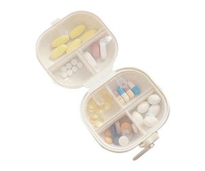 Pill Container - PP 8.5x8.5x4cm 3.35x3.35x1.57in 7 Day Portable Medicine Organizer Box | Pill Planner Supplément Storage Case | For Daily Medication Jewelry