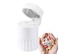 Pill Crusher - 3-iń-1 Portable Pill Grinder, PillSplitter & Cutter, Easy Tablet Crusher For Powder, Compact Medicine Organizer, Durable PP Material Pills Box For Travel & Home Use