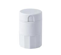 Pill Cutter - Crusher And Pill Cutter, 3.74 Inch Pill Box Tablets With Grinder - 4 In 1 Multifunctional Tablet Separator For Splitting Pills And Carrying Medicines (White)