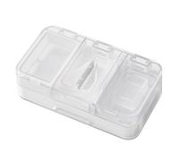 Pill Cutter - Double couche Tablette Splitter, Portable Medicine Box | 4 en 1 Compact Case with Blade For Easy Cutting Small Pills, Multifonction Storage Organizer Elderly Adults Kids Nurses Travel