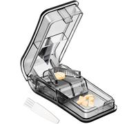 Pill Cutter For Small And Large Pills,Tablet Separator With Blade To Split Pills And Tablets In Half And Carry Your Medicines (Black)