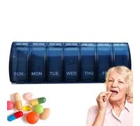 Pill Holder 7 Day - Pill Case Organizers 7 Day | Rectangular For Travel Pillboxes Dust-proof Portable | Pill Minder, Medicine Storage Distributeur To Pills/Fish Oil/Supplements