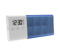 Píll Holder - Distributeur automatique portable | Organisateur Pil-ball à 7 compartiments, pilulier programmé USB avec avertissement de vibration de scintillation et écran LCD pour personnes âgées