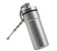 Pill Keychain Container 5x1.6cm/1.97x0.63inches | Small Aluminum Organizer | Pill Organizer Case Container,for Adults Fish Oil Supplements Jewelry Travel Work Hiking Camping Travel