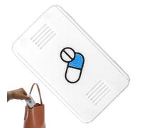 Pill Organizer, Medicine Case, Waterproof Storage Box, Sealed Compact Design, 1.97x0.59x3.15 inches, Travel Pill Holder for Morning Night Car Camping Hospital Dorm Cruise Airplane