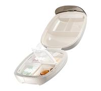 Pill Organizer, Pills Container Supplement Storages, 3.18 Inch Portable Supplements Box & Multiple Compartments, Compact Storage Case for Small Items, Adults Elderly Senior Gym Traveling Business Trip
