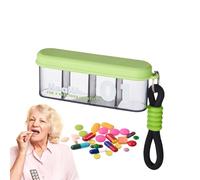Pill Organizer, Travel Pill Box Case, Space Saving Lightweight Medicine Storage Container, Tablet Dispenser Supplement Holder, for Home, Work, Vacation, School, Gym, Apartment