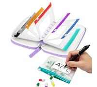 Pill Pouches - Medicine Organizer for Vacation Trips | Waterproof Nylon with Zip Closure, Compact Storage Bags for Tablets, Capsules Daily Carry Case for Trave