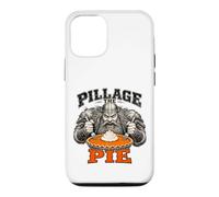 Pillage The Pie : Un Viking affamé Mangeant Une Tarte à la Citrouille Amusante Coque pour iPhone 12/12 Pro
