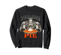 Pillage The Pie : Un Viking affamé Mangeant Une Tarte à la Citrouille Amusante Sweatshirt
