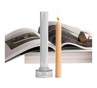 Pillar Candle Mold | PC, Clear, 10/15/20cm Heights | Widened Base For Stable Standing | Perfect For, Prayer, Bell & Church Table Candles