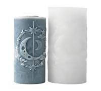 Pillar Candle Mold - Star Moon Wax Former, Flexible Easy Release Reusable for Home Studio, Silicone Shape Maker with Smooth Texture, Craft Supply, Wax Sculpture Tool for School Project