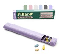 Pillar Plus - Grand pilulier hebdomadaire sans BPA pour 7 jours, grand organisateur de médicaments et de vitamines pour voyage | Trousse à médicaments portable | Organiseur de médicaments esthétique