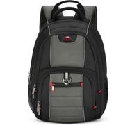 Pillar Sac à Dos pour Ordinateur Portable 16 Pouces avec Poche pour Tablette Tactile 10 Pouces,Système d¿Organisation,25 l,Femmes Hommes,Bureau Voyages d¿Affaires Uni,Noir/Gris,600633 Gris