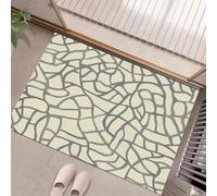 Pillasson de Design Minimaliste, Décoration Tapi,Tapis de Porte pour Lignes abstraites, Tapis de Sol de Tapi Antidérapant, pour Entrée, Salon, Chambre à Coucher, Salle de Bain, Beige