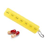 Pillendose 7 Tage, Durchsichtiger Organizer 15×3×2cm,Reisefreundlicher Medikamenten-Organizers | Staubdicht, Tragbar für Poches, Fischöl, Vitamines, Tabletten, Praktische Aufbewahrung für Zuhause und
