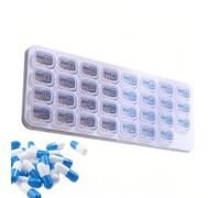 Pillenorganizer 31 Tage Tablettenbox - Modular Entnehmbar, Sicherer Schnappverschluss Monatsplaner, Übersichtliche Aufbewahrung Medikamente, Reise Pillendose Tagesbox | Für Senioren
