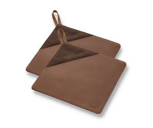 Pillivuyt Manique Pillivuyt Gourmet 20.5x20.5 cm. lot de 2 Cuir marron