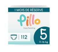Pillo Couche Culotte Taille 5 - Lot de 112 Pants, 4 Paquets de 28 Couches Culotte Bébé Taille 5 - Junior (11-16 kg) - Couche Bebe