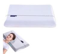 Pilloche de support cervical fraîche apaisant - mousse à mémoire avec perfusion gel, conception ergonomique pour douleurs au cou, idéal les dormeurs latéraux et arrière, couvercle lavable