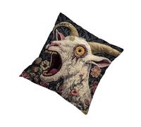 Pillow Covers 18x18 - 45x45 Cm Soft Screaming Goat Decorative Cushion Case, Fun Home Decor Accent | Bedroom Couch Sofa Chair Bed Car Office Dorm Apartment Farmhouse Restaurant Interior Modern Style
