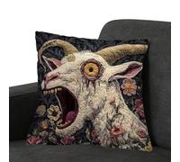 Pillow Covers 18x18 - Funny Screaming Goat | Soft Decorative Cushion Covers | Home Decor Pillowcase | for Bedroom Couch Sofa Chair Bed Car Office Dorm Apartment Farmhouse Restaurant