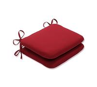 Pillow Perfect Lot de 2 Coussins de siège Ronds pour intérieur/extérieur Rouge