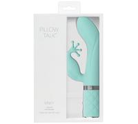 Pillow Talk Kinky - vibromasseur point G rechargeable à 2 moteurs (turquoise)