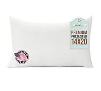 Pillowflex Insert de Coussin en Polyester de qualité supérieure - 35,6 x 50,8 cm - Lavable en Machine - Insert de Coussin Lombaire pour Couvre-Oreiller - pour Le Dos, Le Voyage, Le Cou - 1 Coussin
