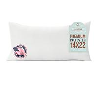 Pillowflex Insert de Coussin en Polyester de qualité supérieure - 35,6 x 55,9 cm - Lavable en Machine - Insert de Coussin Lombaire pour Couvre-Oreiller - pour Le Dos, Le Voyage, Le Cou - 1 Coussin